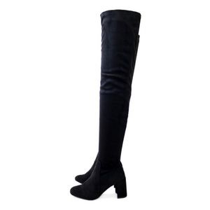 billy-black-micro suede-thigh high boots